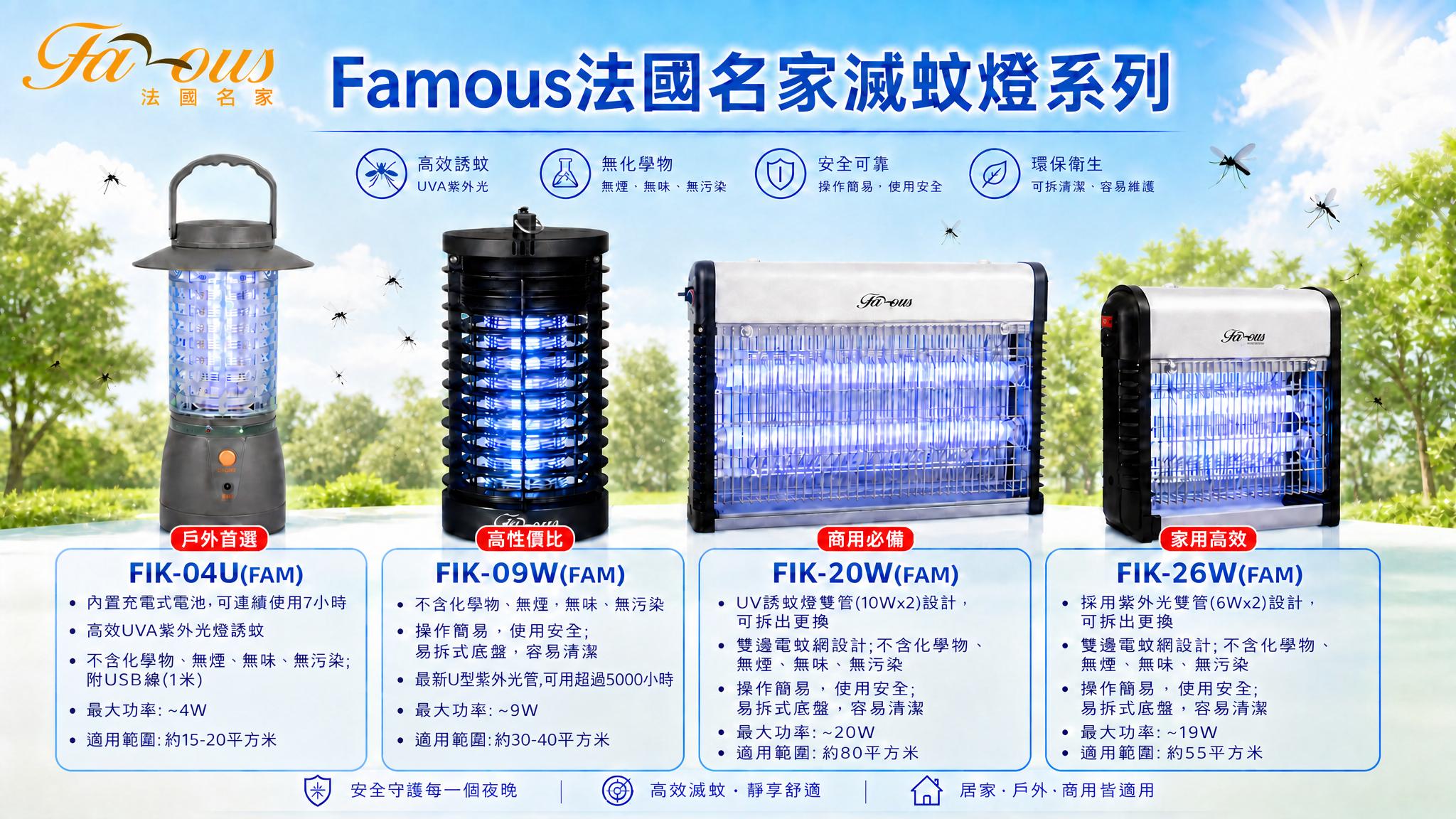 "法國名家" 紫外光雙管電子滅蚊器(20W) 產品詳情圖片 3